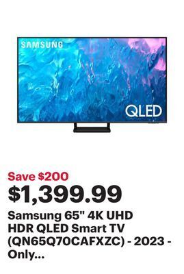 Best Buy Samsung 65 4k uhd hdr qled smart tv (qn65q70cafxzc) - 2023 - only at best buy offer