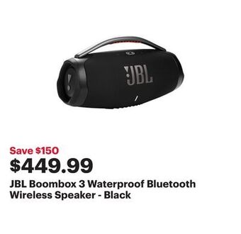 Best Buy Jbl boombox 3 waterproof bluetooth wireless speaker - black offer