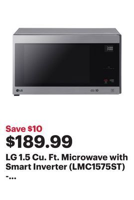 Best Buy Lg 1.5 cu. ft. microwave with smart inverter (lmc1575st) - stainless steel offer