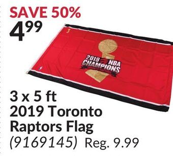 Princess Auto Toronto raptors flag offer
