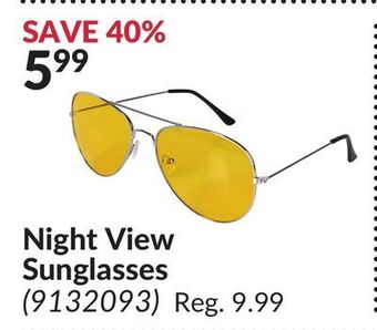Princess Auto Night view sunglasses offer