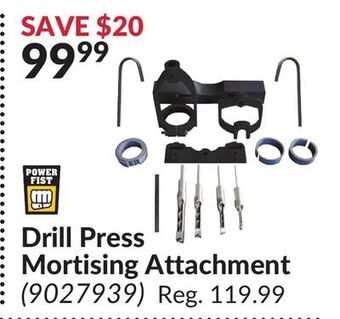 Princess Auto Drill press mortising attachment offer