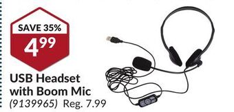 Princess Auto Usb headset with boom mic offer