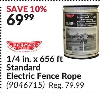 Princess Auto 1/4 in. x 656 ft standard electric fence rope offer