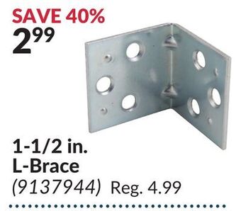 Princess Auto 1-1/2 in. l-brace offer