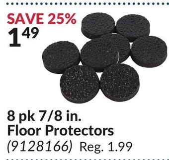 Princess Auto 8 pk 7/8 in. floor protectors offer