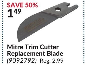 Princess Auto Mitre trim cutter replacement blade offer