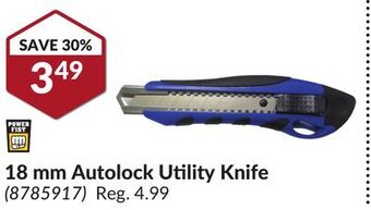 Princess Auto Power fist 18 mm autolock utility knife offer
