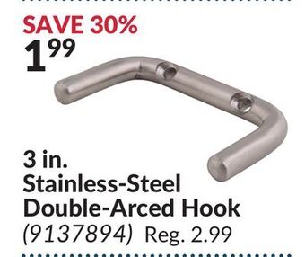 Princess Auto 3 in. stainless-steel double-arced hook offer