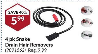 Princess Auto 4 pk snake drain hair removers offer