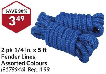 Princess Auto 2 pk 1/4 in. x 5 ft fender lines offer