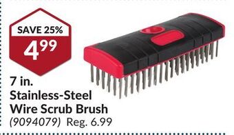 Princess Auto 7 in. stainless-steel wire scrub brush offer