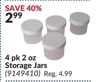 Princess Auto 4 pk 2 oz storage jars offer