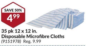 Princess Auto 35 pk 12 x 12 in. disposable microfibre cloths offer