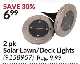 Princess Auto 2 pk solar lawn/deck lights offer