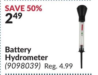 Princess Auto Battery hydrometer offer