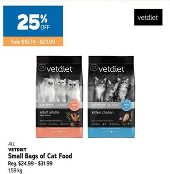 Ren’s Pets Depot Vetdiet small bags of cat food offer