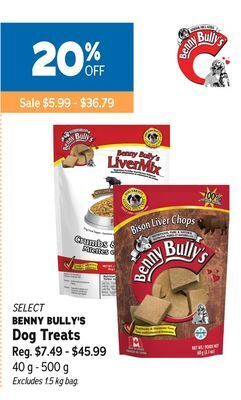 Ren’s Pets Depot Select benny bully's dog treats offer