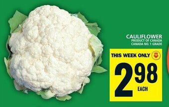 Food Basics CAULIFLOWER offer
