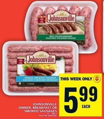 Food Basics JOHNSONVILLE DINNER, BREAKFAST OR SMOKED SAUSAGES offer