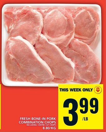 Food Basics FRESH BONE-IN PORK COMBINATION CHOPS offer