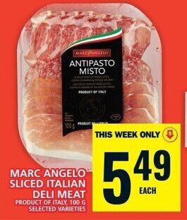 Food Basics MARC ANGELO SLICED ITALIAN DELI MEAT offer