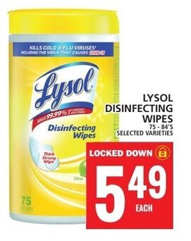 Food Basics LYSOL DISINFECTING WIPES offer