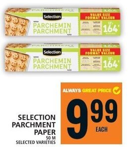 Food Basics SELECTION PARCHMENT PAPER offer