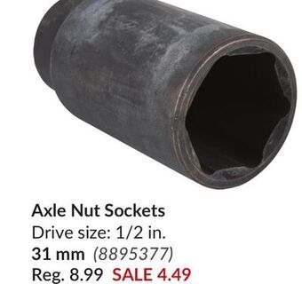 Princess Auto Axle nut sockets offer