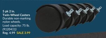 Princess Auto 5 pk 2 in. twin-wheel casters offer