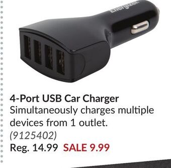 Princess Auto 4-port usb car charger offer