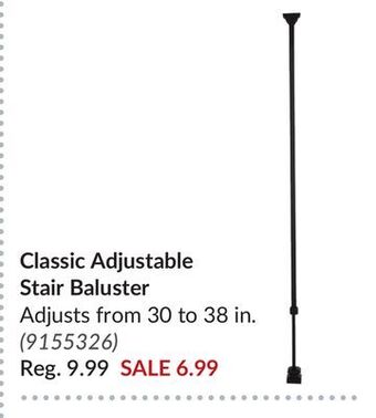 Princess Auto Classic adjustable stair baluster offer