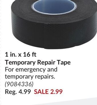 Princess Auto 1 in. x 16 ft temporary repair tape offer