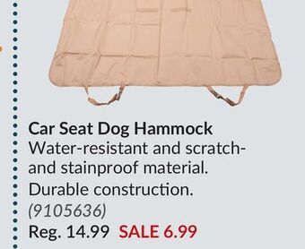 Princess Auto Car seat dog hammock offer