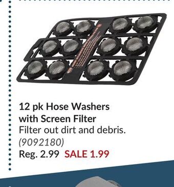 Princess Auto 12 pk hose washers with screen filter offer