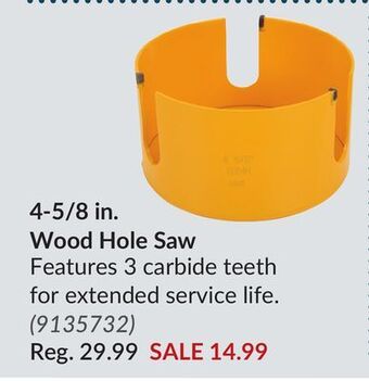 Princess Auto 4-5/8 in. wood hole saw offer