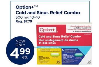 The Medicine Shoppe Pharmacy Option+ cold and sinus relief combo offer