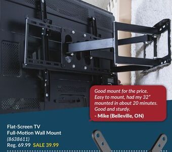 Princess Auto Flat-screen tv full-motion wall mount offer
