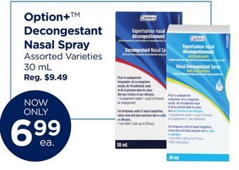 The Medicine Shoppe Pharmacy Option+ decongestant nasal spray offer