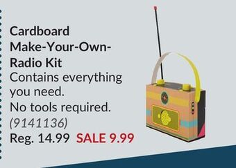 Princess Auto Cardboard make-your-own-radio kit offer