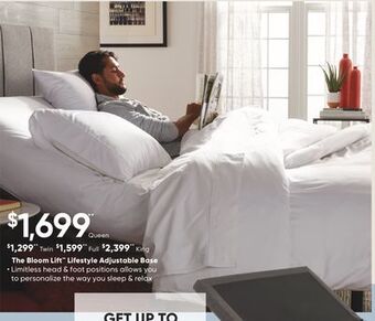 Sleep Country The bloom lift lifestyle adjustable base offer