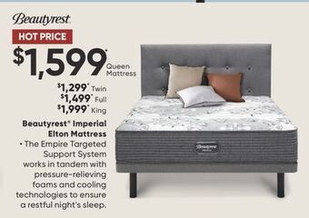 Sleep Country Beautyrest imperial elton mattress offer