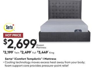 Sleep Country Serta icomfort tempactiv i mattress offer