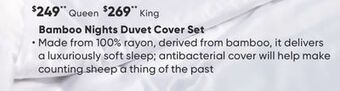 Sleep Country Bamboo nights duvet cover set offer