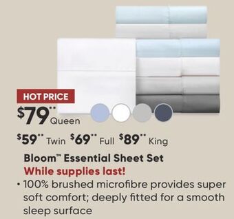 Sleep Country Bloom essential sheet set offer