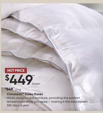 Sleep Country Climatech down duvet offer