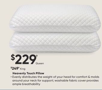 Sleep Country Heavenly touch pillow offer