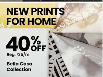 Fabricland Bella casa collection offer