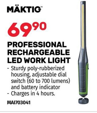 Bumper to Bumper Mäktig professional rechargeable led work light offer
