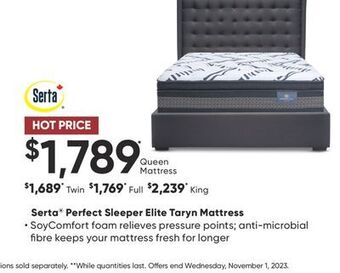 Dormez Vous Serta perfect sleeper elite taryn mattress offer